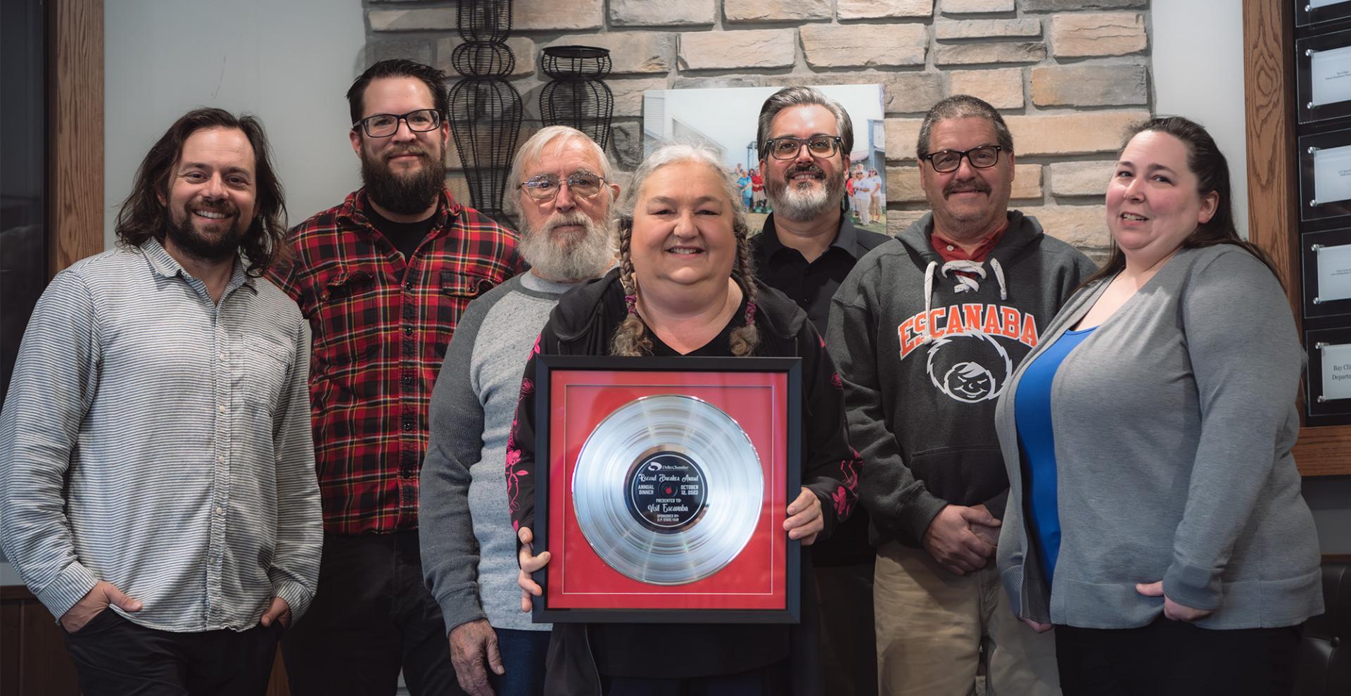 board members accepting an award
